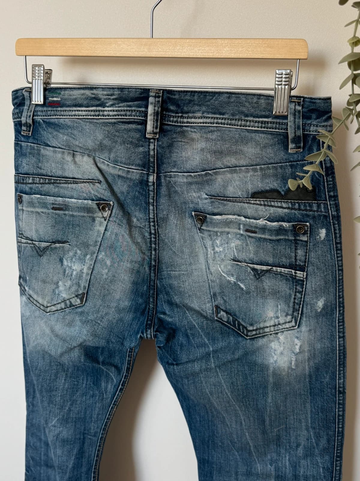 Diesel Blue Eyecons 2013/2 Edition džinsai išblukusios mėlynos spalvos distressed dydis 30 - SK2606102 – nuotrauka 9/13