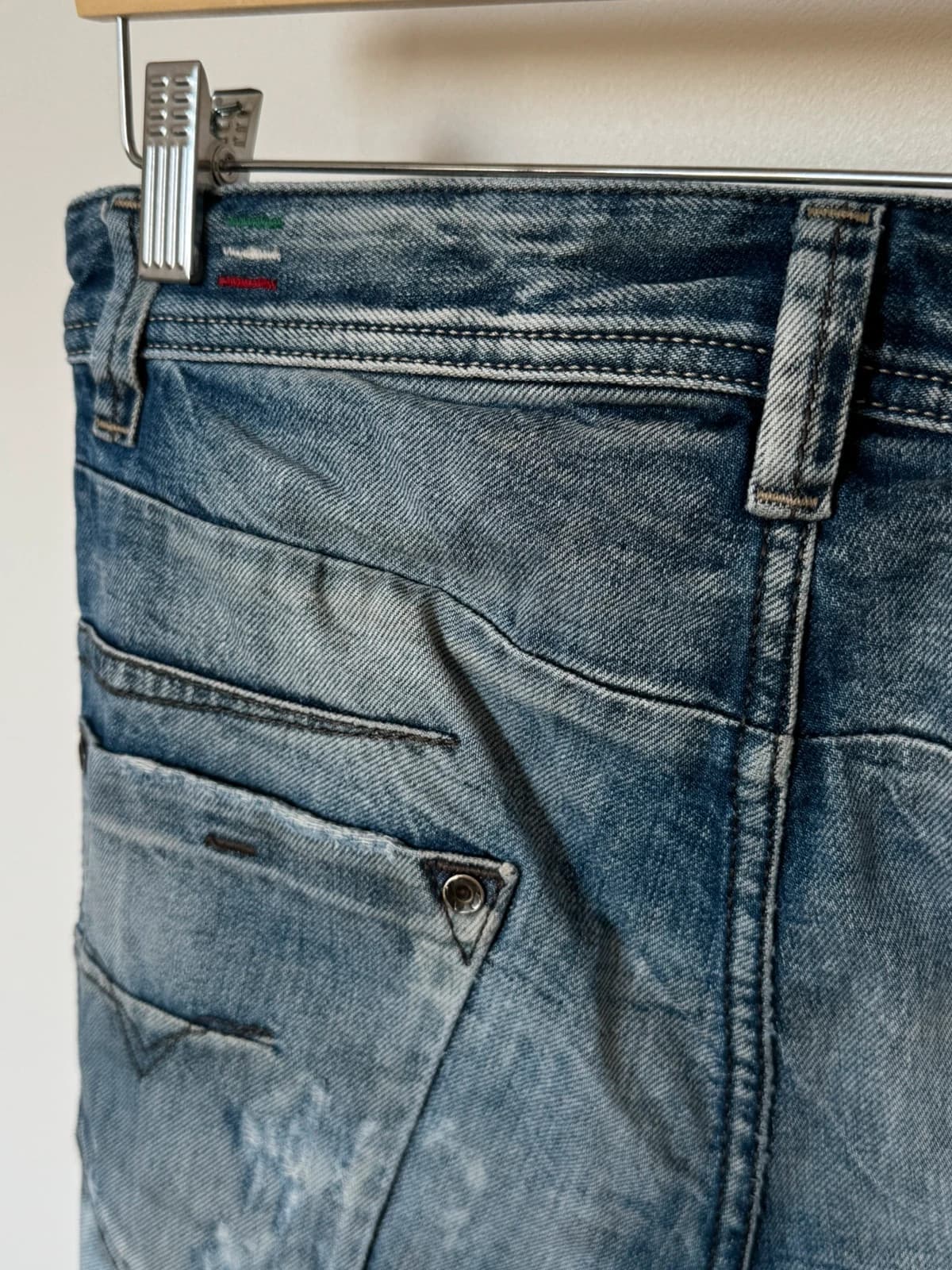 Diesel Blue Eyecons 2013/2 Edition džinsai išblukusios mėlynos spalvos distressed dydis 30 - SK2606102 – nuotrauka 10/13