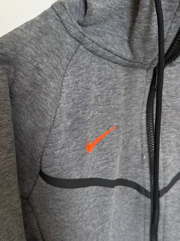 Nike Tech FC Barcelona užtrauktukinis džemperis pilkas margas oranžinis dydis S - VG260526 – nuotrauka 5/12