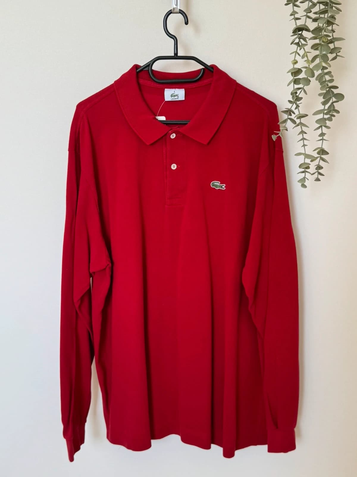 Lacoste raudonas ilgomis rankovėmis piqué polo marškinėliai dydis 8/3XL - SK26062 – nuotrauka 2/9