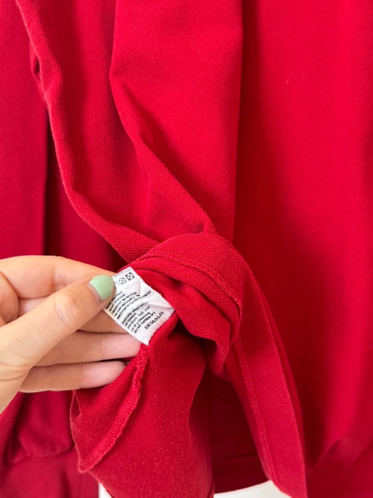 Lacoste raudonas ilgomis rankovėmis piqué polo marškinėliai dydis 8/3XL - SK26062 – nuotrauka 7/9