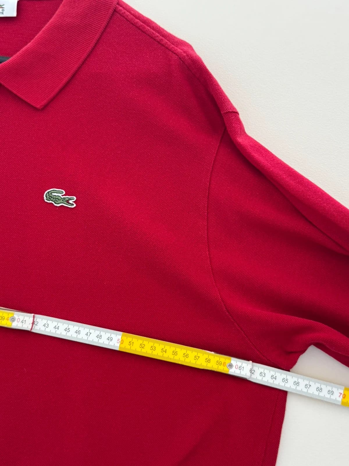 Lacoste raudonas ilgomis rankovėmis piqué polo marškinėliai dydis 8/3XL - SK26062 – nuotrauka 8/9