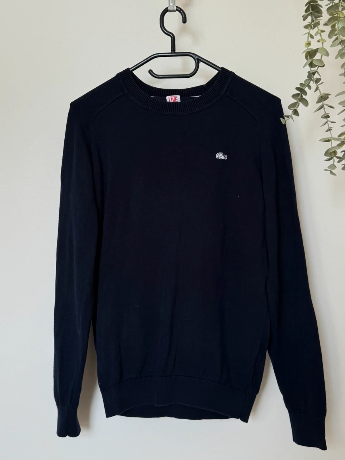 Pull Lacoste L!VE bleu marine logo blanc coton taille XS - VG260567 - Photo 2/9