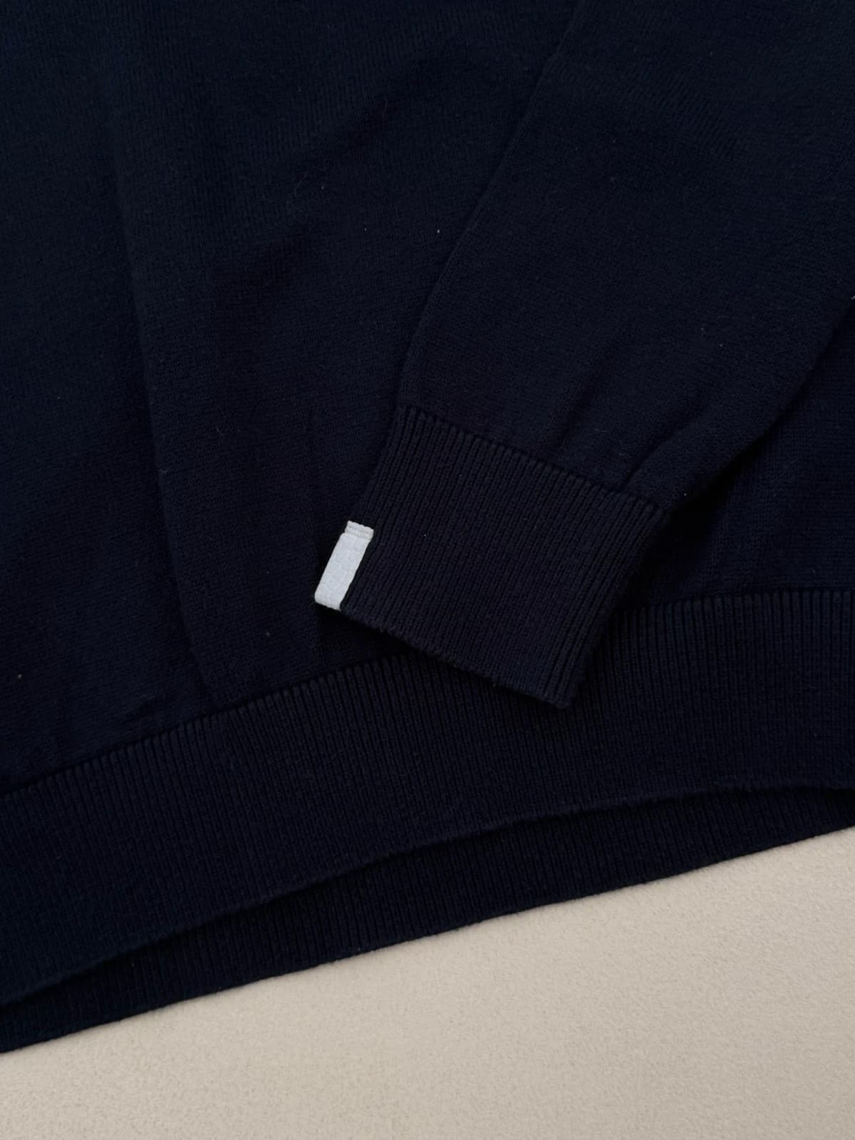 Pull Lacoste L!VE bleu marine logo blanc coton taille XS - VG260567 - Photo 5/9