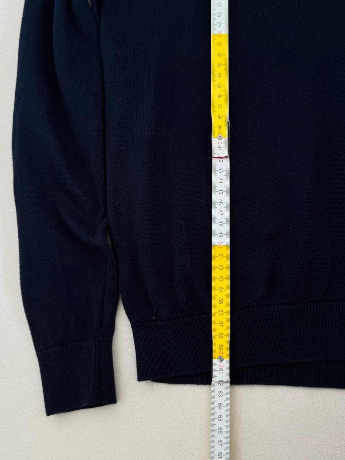 Pull Lacoste L!VE bleu marine logo blanc coton taille XS - VG260567 - Photo 9/9