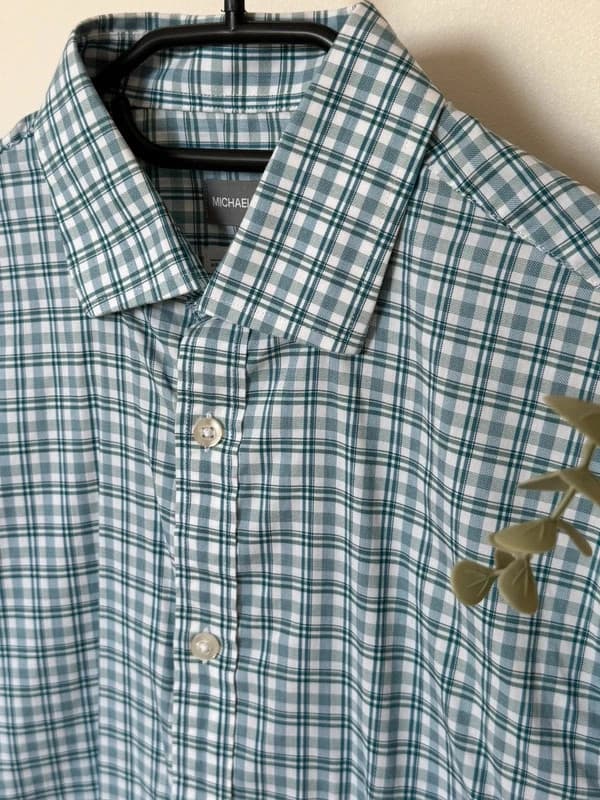 Πουκάμισο slim fit Michael Kors με καρό, μπλε πράσινο, μέγεθος M - SK260618 - Φωτογραφία 4/10