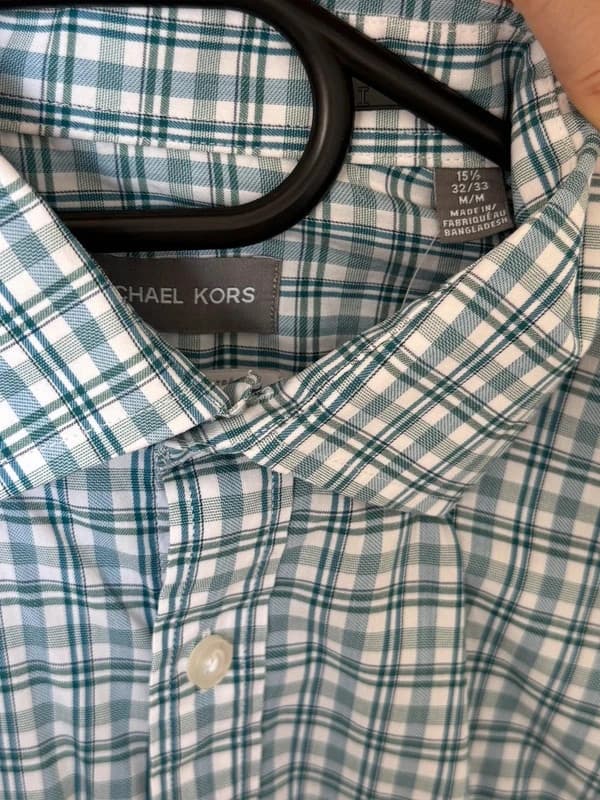 Πουκάμισο slim fit Michael Kors με καρό, μπλε πράσινο, μέγεθος M - SK260618 - Φωτογραφία 6/10