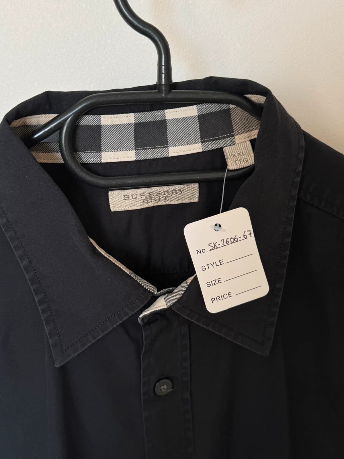 Burberry Brit melns krekls ar rūtainu apkakli, izmērs XXL - SK260667 - Foto 3/14