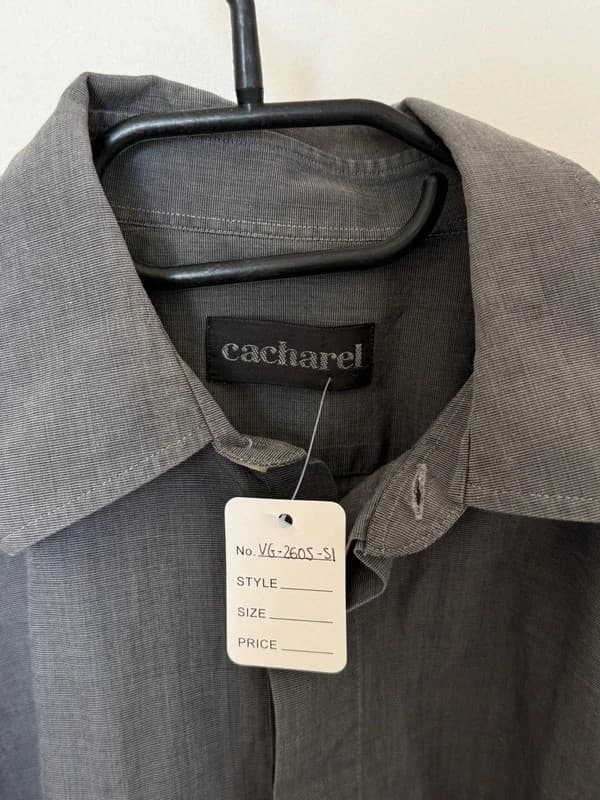 Cacharel antracito pilki marškiniai smulkiais dryžiais, dydis 40/L-XL - VG260551 – nuotrauka 3/10