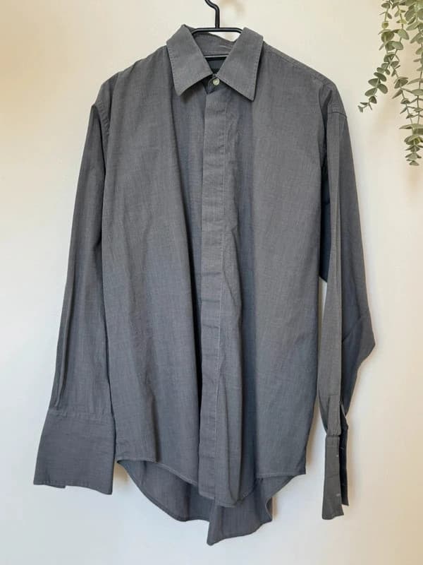 Cacharel antracito pilki marškiniai smulkiais dryžiais, dydis 40/L-XL - VG260551 – nuotrauka 2/10