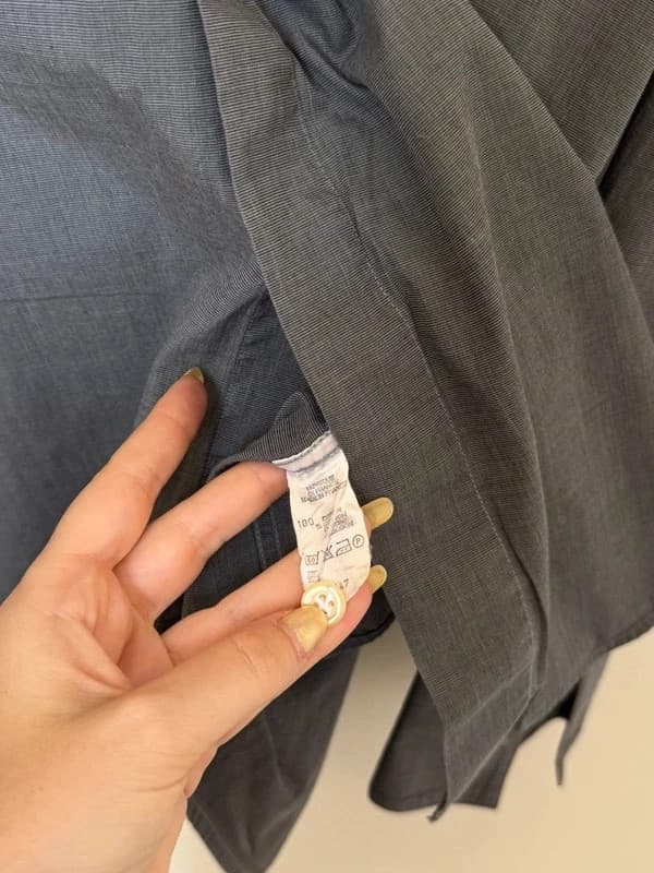 Cacharel antracito pilki marškiniai smulkiais dryžiais, dydis 40/L-XL - VG260551 – nuotrauka 6/10