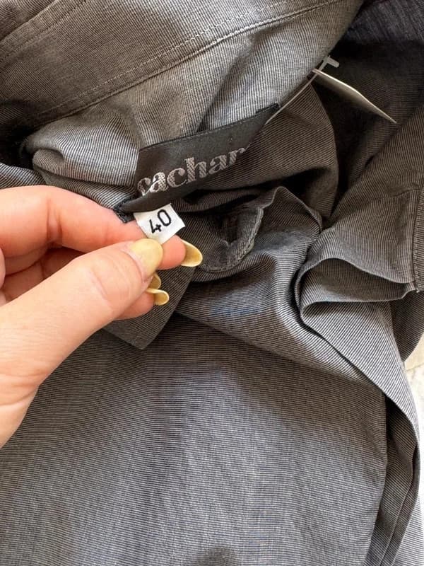 Cacharel antracito pilki marškiniai smulkiais dryžiais, dydis 40/L-XL - VG260551 – nuotrauka 7/10