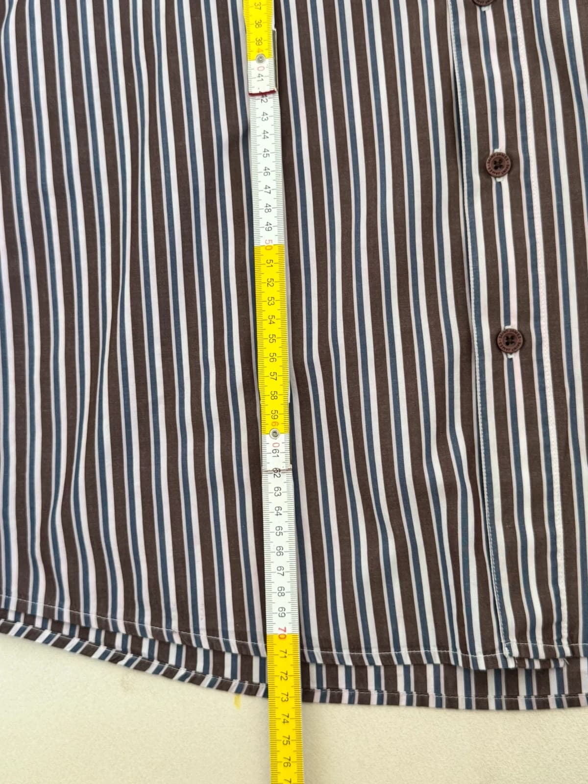 Chemise Saint James rayée marron bleu blanc taille 43/L - VG260559 - Photo 8/8