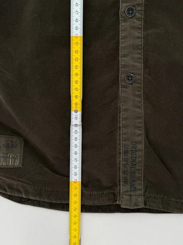 Camp David regular fit kaki spalvos rifliuoto velveto marškiniai, dydis S - SC2606140 – nuotrauka 10/10
