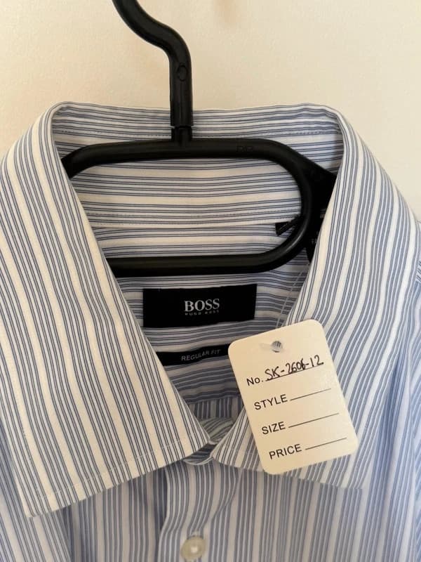 シャツ regular fit BOSS ストライプ ブルー ホワイト サイズ 16/L - SK260612 - 写真 3/9