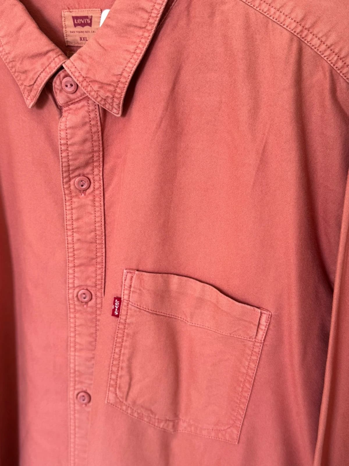 Marškiniai Levi's laisvas kirpimas terakotos spalvos, dydis XXL - VG260584 – nuotrauka 4/9