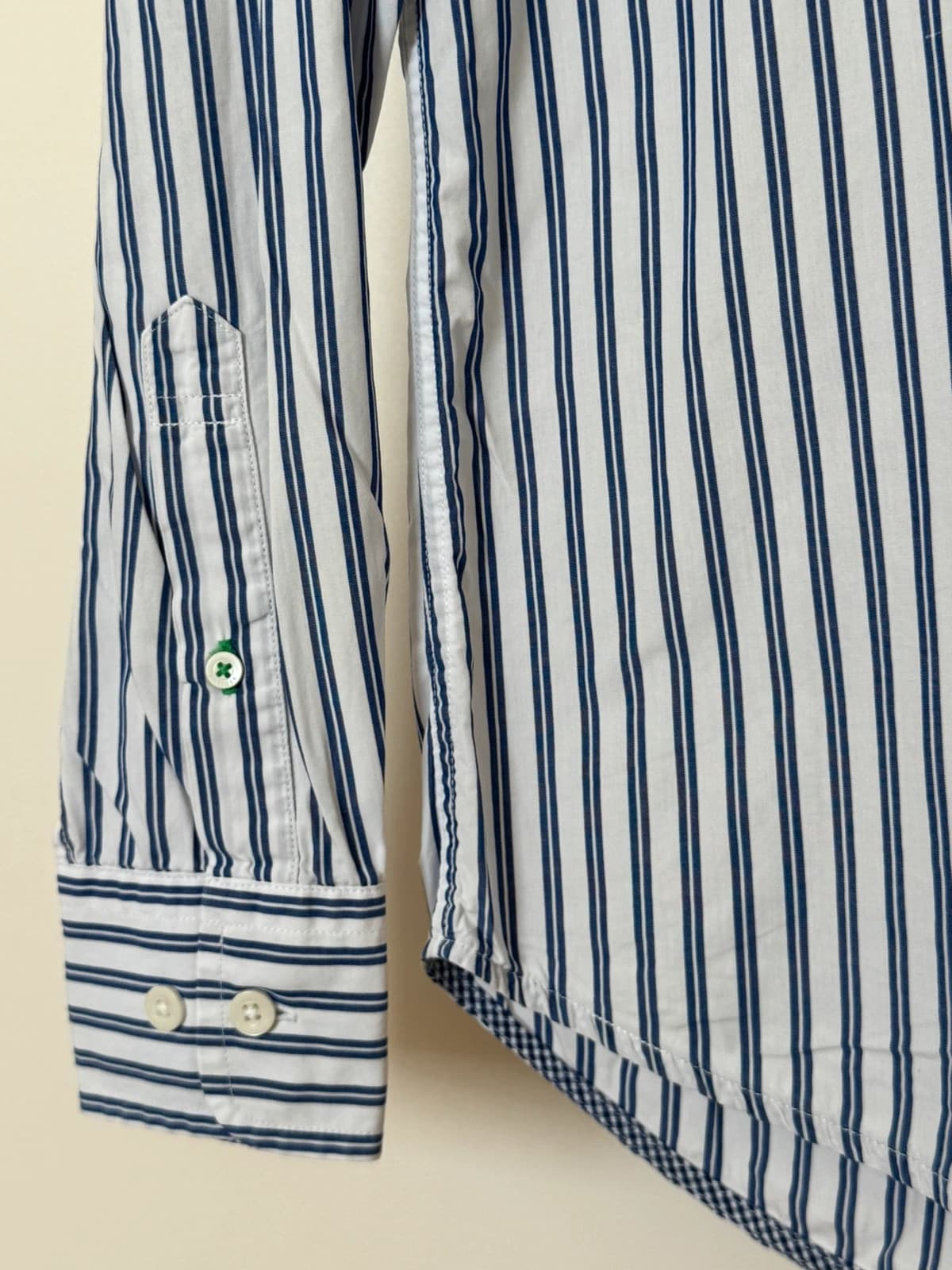Camicia slim fit Tommy Hilfiger a righe bianco blu taglia S - SK260666 - Foto 5/9