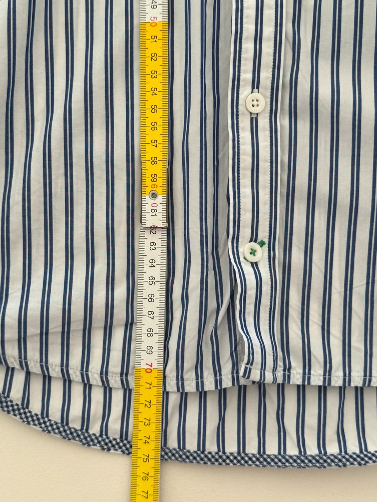 Camicia slim fit Tommy Hilfiger a righe bianco blu taglia S - SK260666 - Foto 9/9