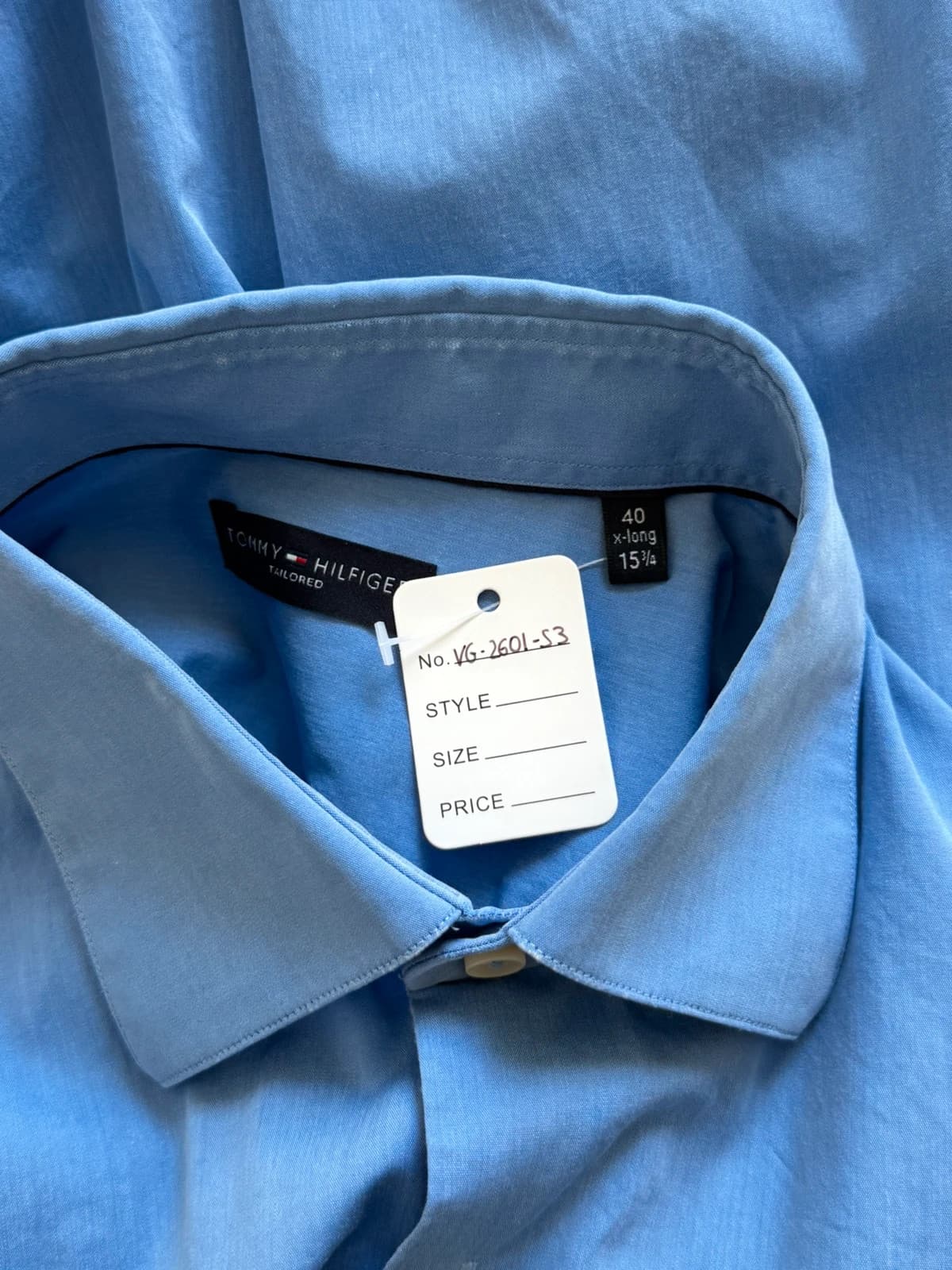 Kemeja Tommy Hilfiger Tailored biru x-long saiz 40/L - VG-m260153 - Foto 3/11