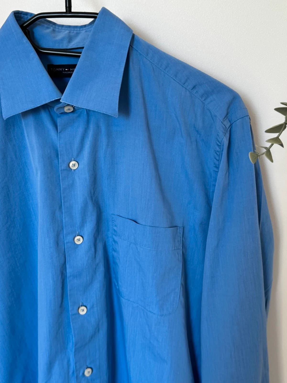 Kemeja Tommy Hilfiger Tailored biru x-long saiz 40/L - VG-m260153 - Foto 5/11