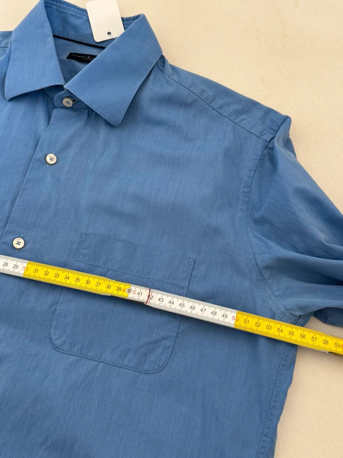 Kemeja Tommy Hilfiger Tailored biru x-long saiz 40/L - VG-m260153 - Foto 10/11