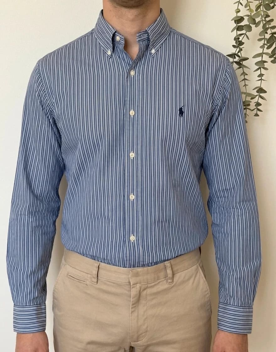 Marškiniai Ralph Lauren Yarmouth dryžuoti mėlyni balti, dydis 16/XL - SK260611 – nuotrauka 1/9