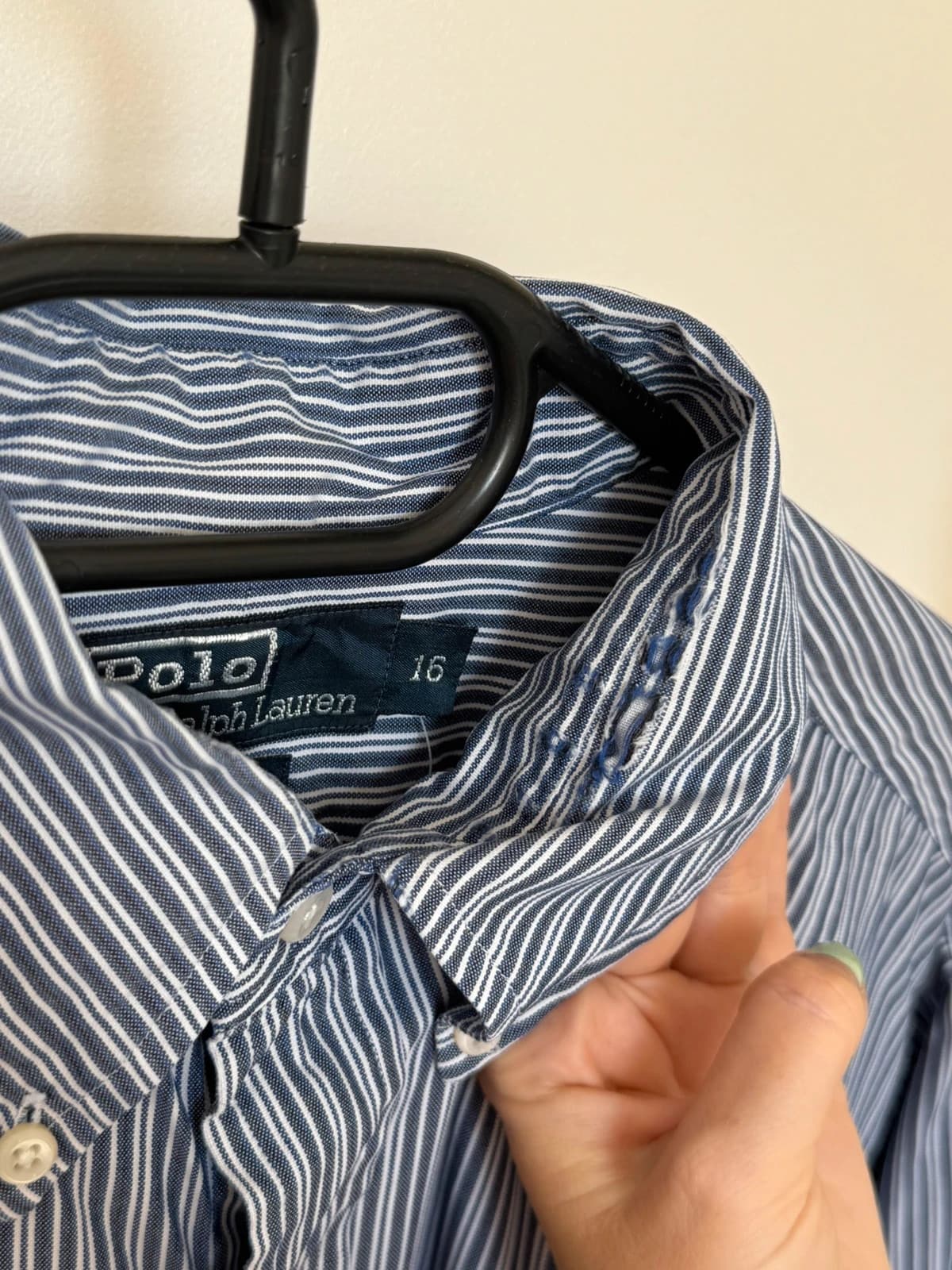 Marškiniai Ralph Lauren Yarmouth dryžuoti mėlyni balti, dydis 16/XL - SK260611 – nuotrauka 7/9