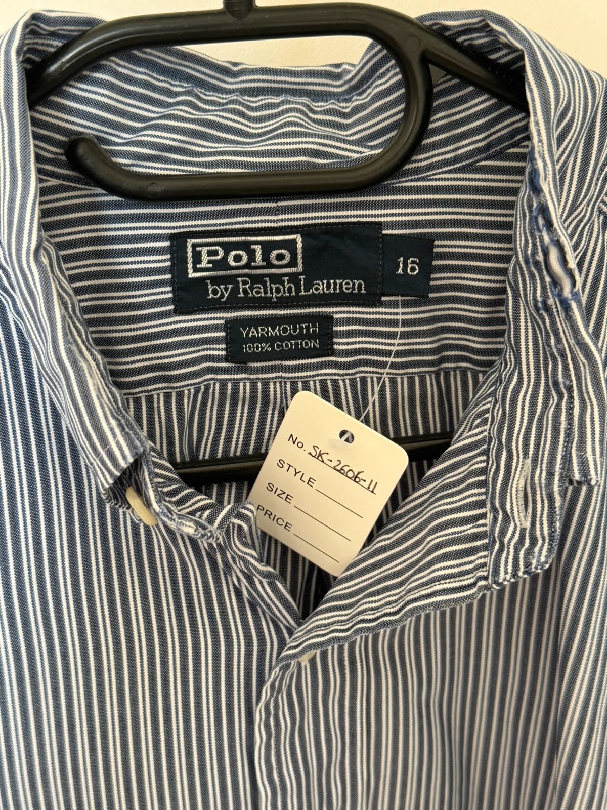 Marškiniai Ralph Lauren Yarmouth dryžuoti mėlyni balti, dydis 16/XL - SK260611 – nuotrauka 3/9