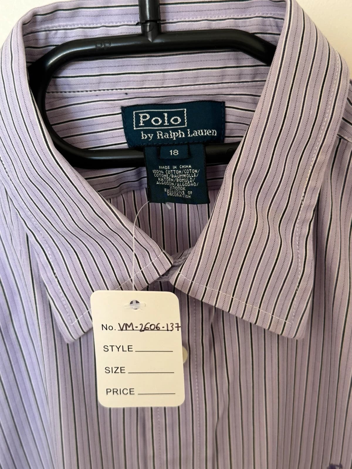 Polo Ralph Lauren triibuline särk, lilla-violetne, suurus 18/S - VM2606137 - Foto 3/10
