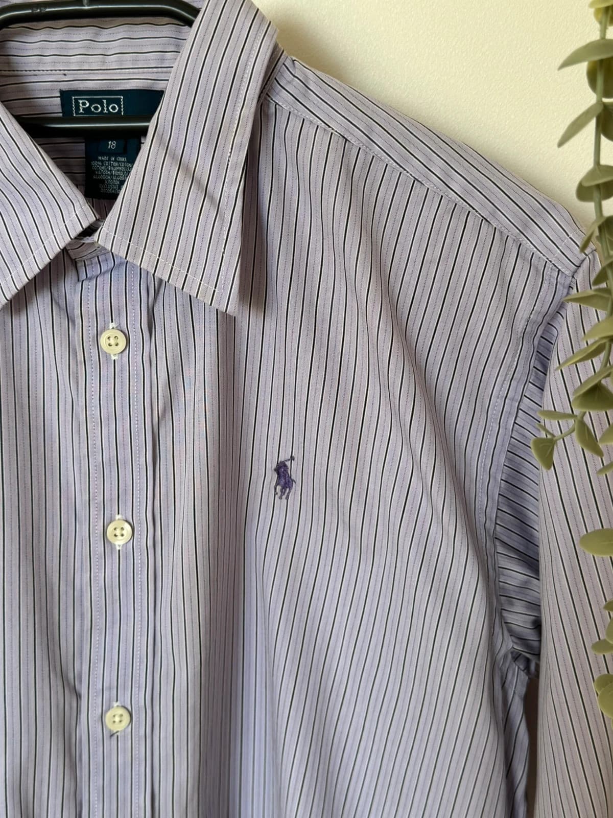 Polo Ralph Lauren triibuline särk, lilla-violetne, suurus 18/S - VM2606137 - Foto 4/10