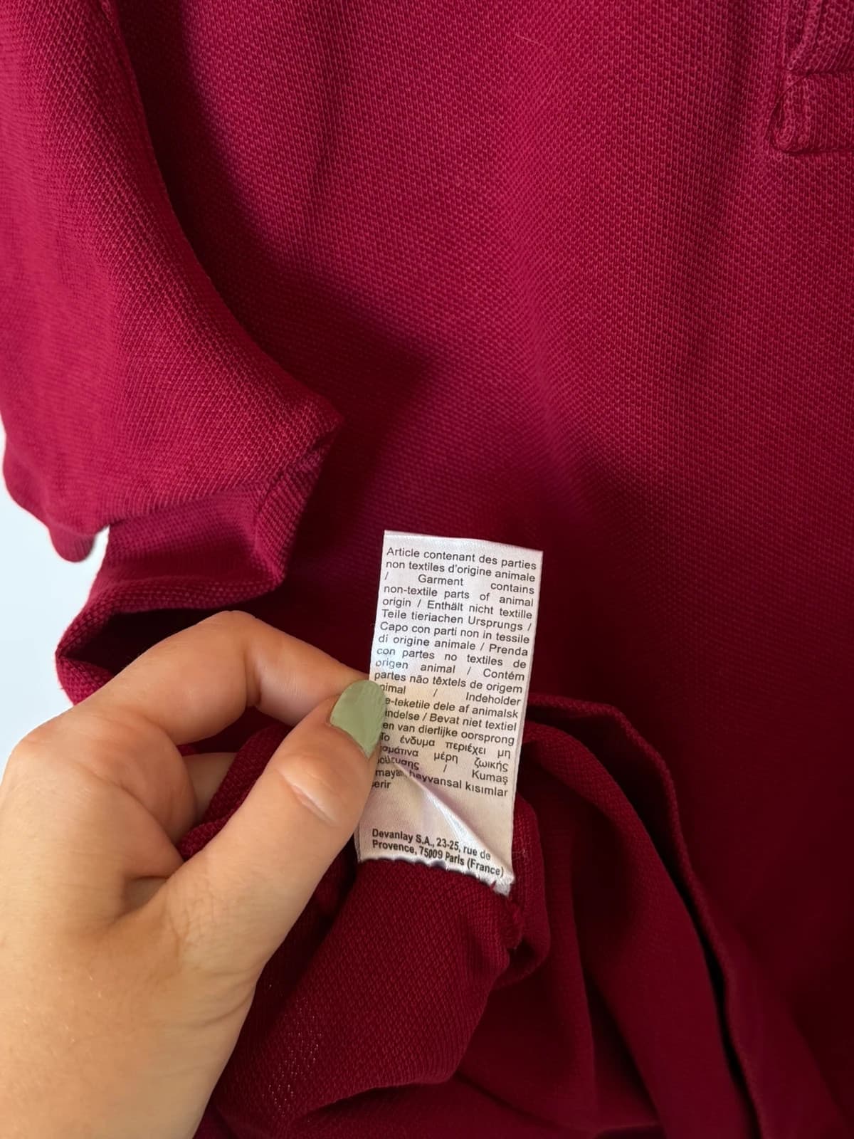 Polo majica Lacoste od piqué pamuka, bordo, veličina M - SK260656 - Fotografija 6/8