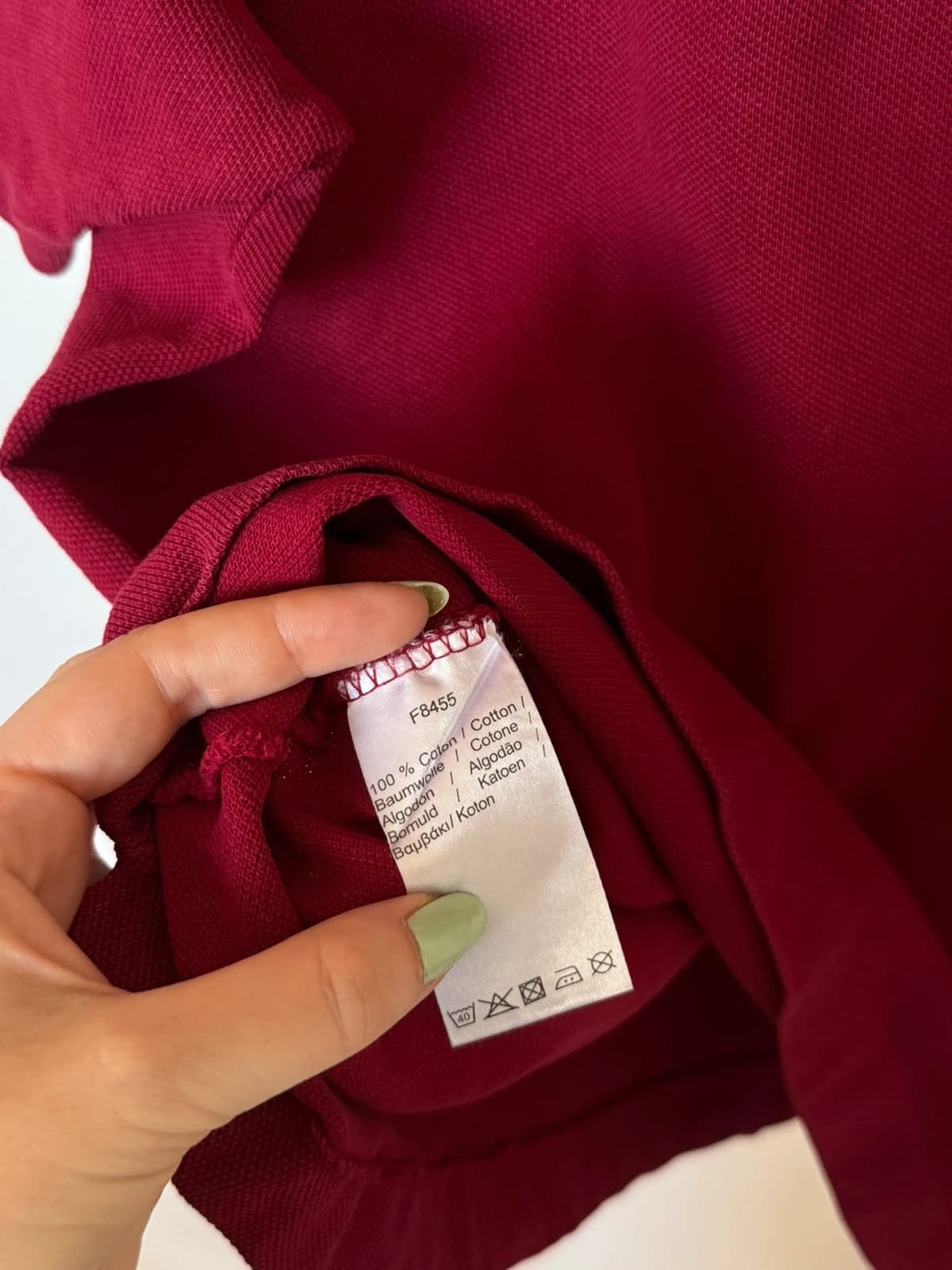 Polo majica Lacoste od piqué pamuka, bordo, veličina M - SK260656 - Fotografija 5/8
