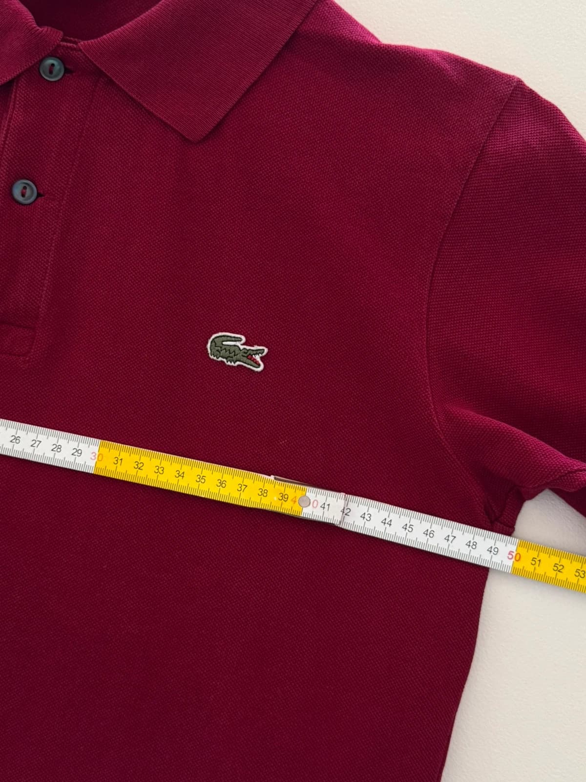 Polo majica Lacoste od piqué pamuka, bordo, veličina M - SK260656 - Fotografija 7/8