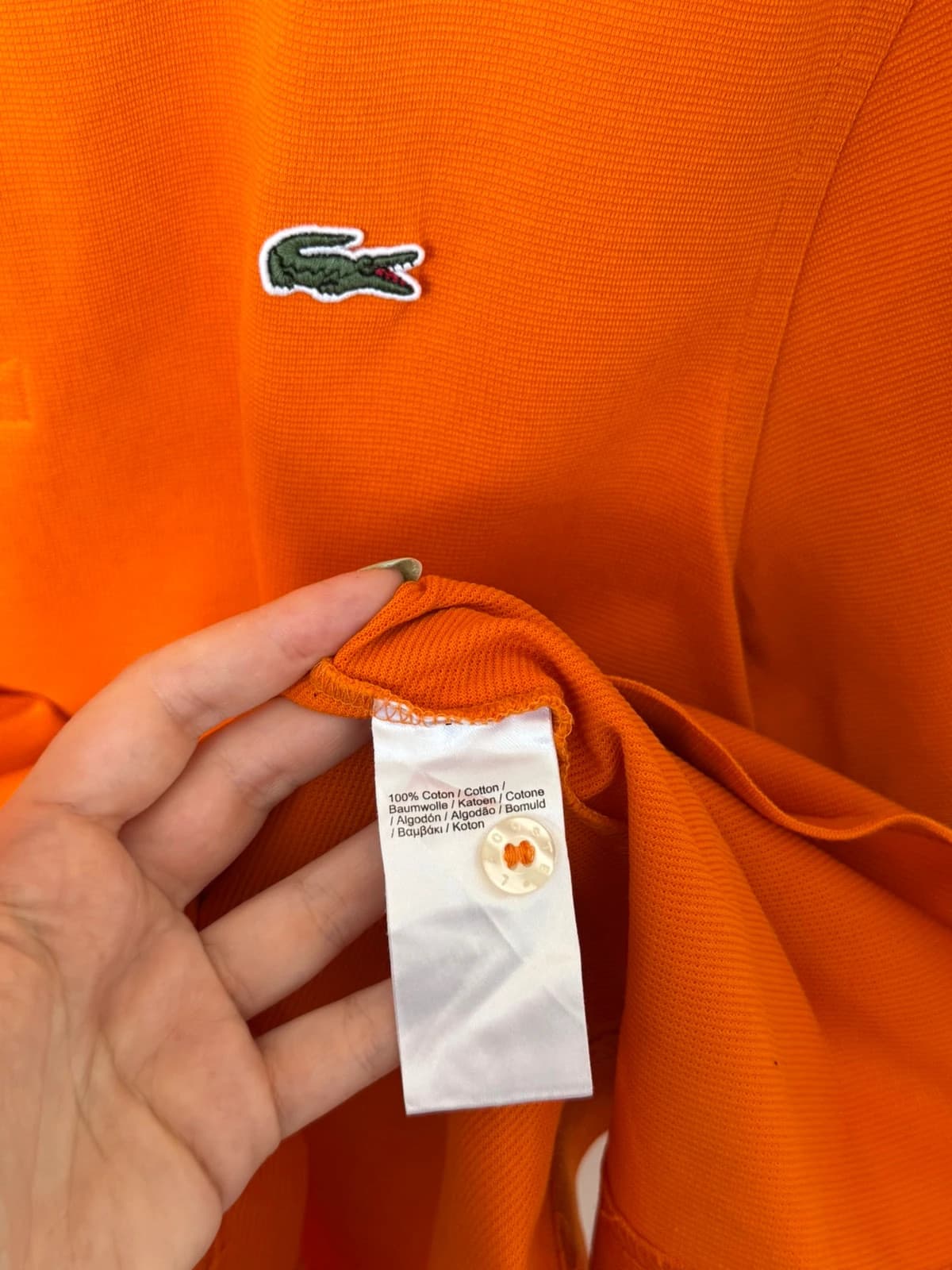 Polo Lacoste Sport jersey fluide orange vif taille 4/M - SK2606105 - Photo 6/9