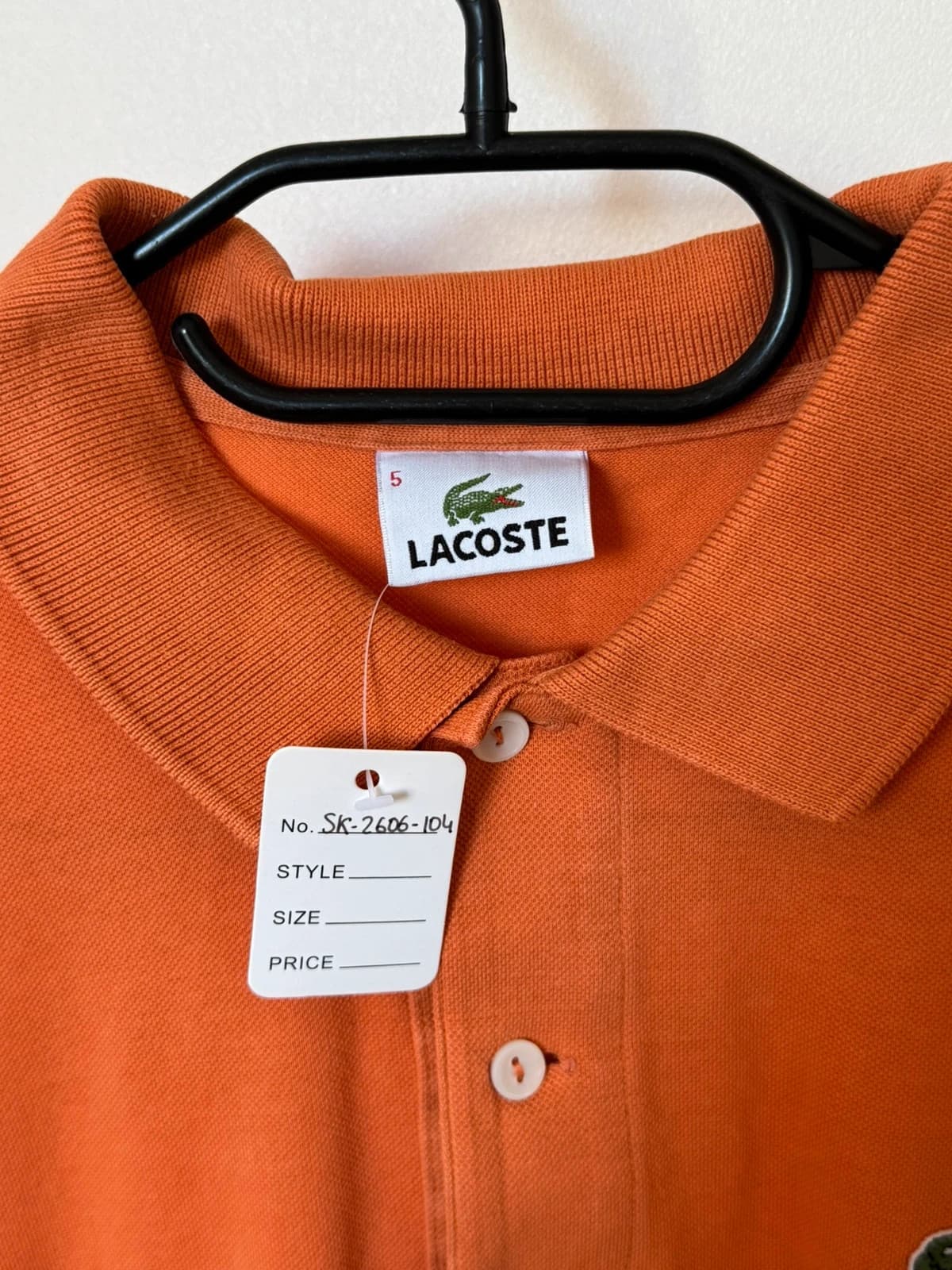 Lacoste polo i piqué, orange, størrelse 5/L - SK2606104 - Foto 3/8