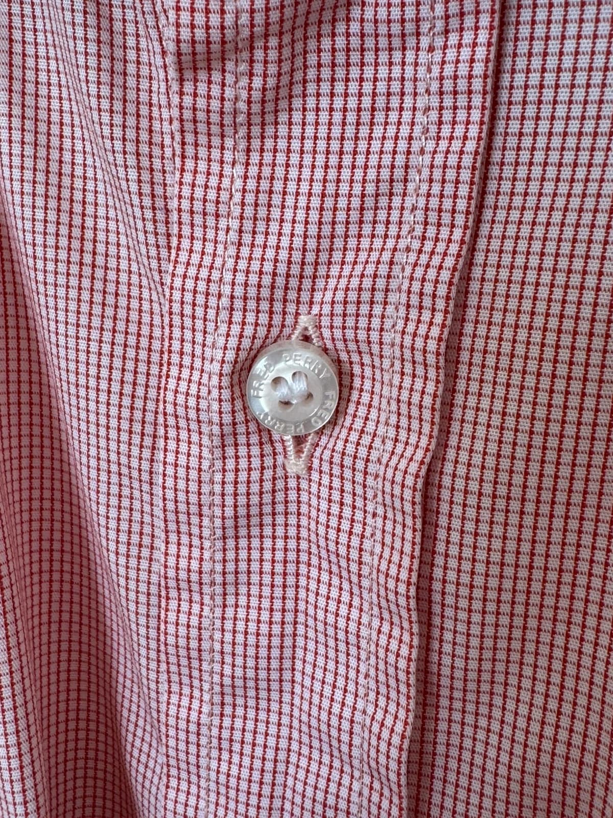 Chemise safari Fred Perry rose/rouge micro carreaux taille XL - SK260668 - Photo 6/10
