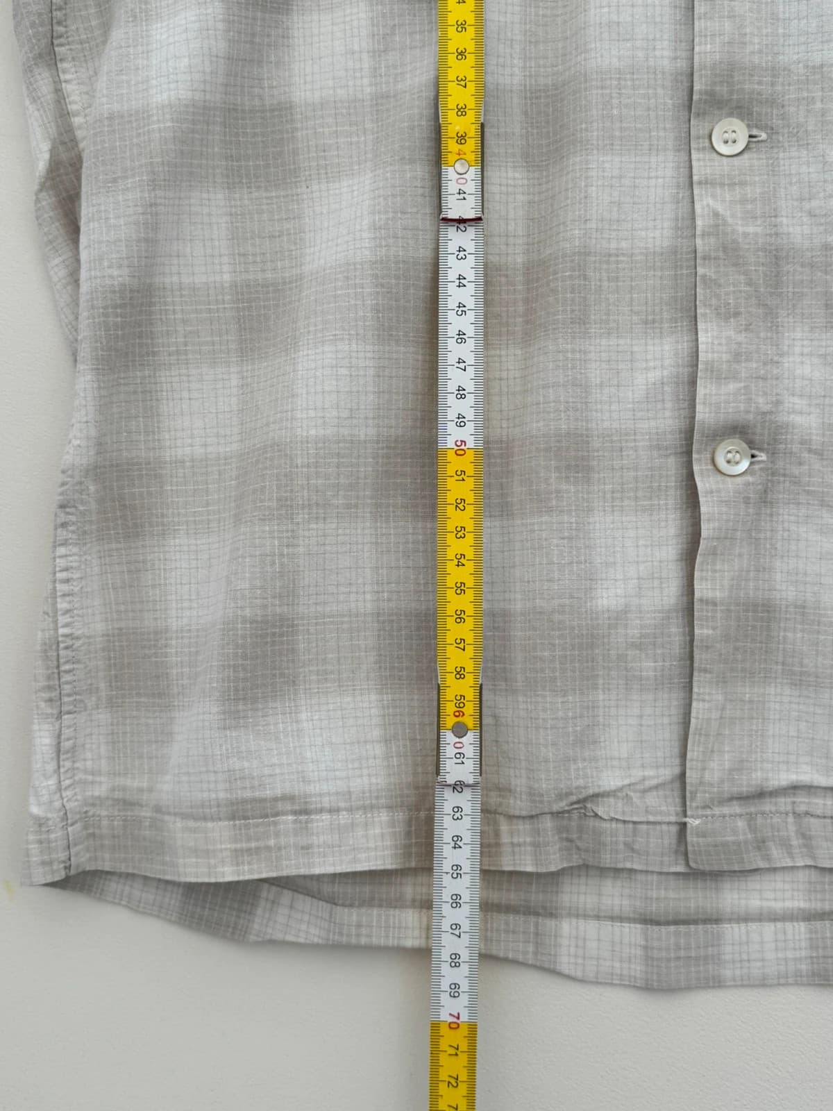 Chemise manches courtes Buck Mason lin coton carreaux beige taille M - SK260678 - Photo 9/9