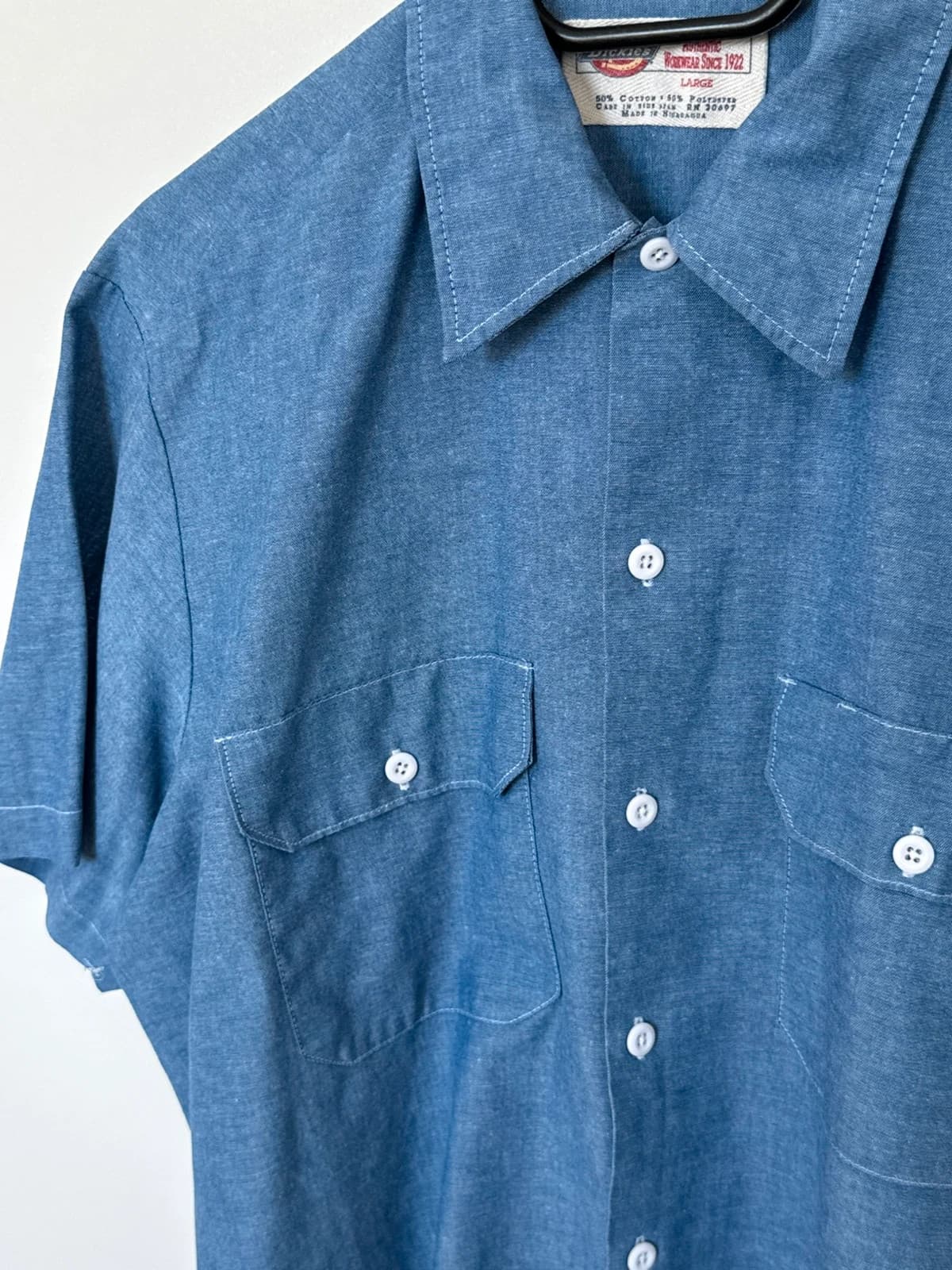 Chemise manches courtes Dickies workwear bleu chambray taille L - SK260683 - Photo 5/8