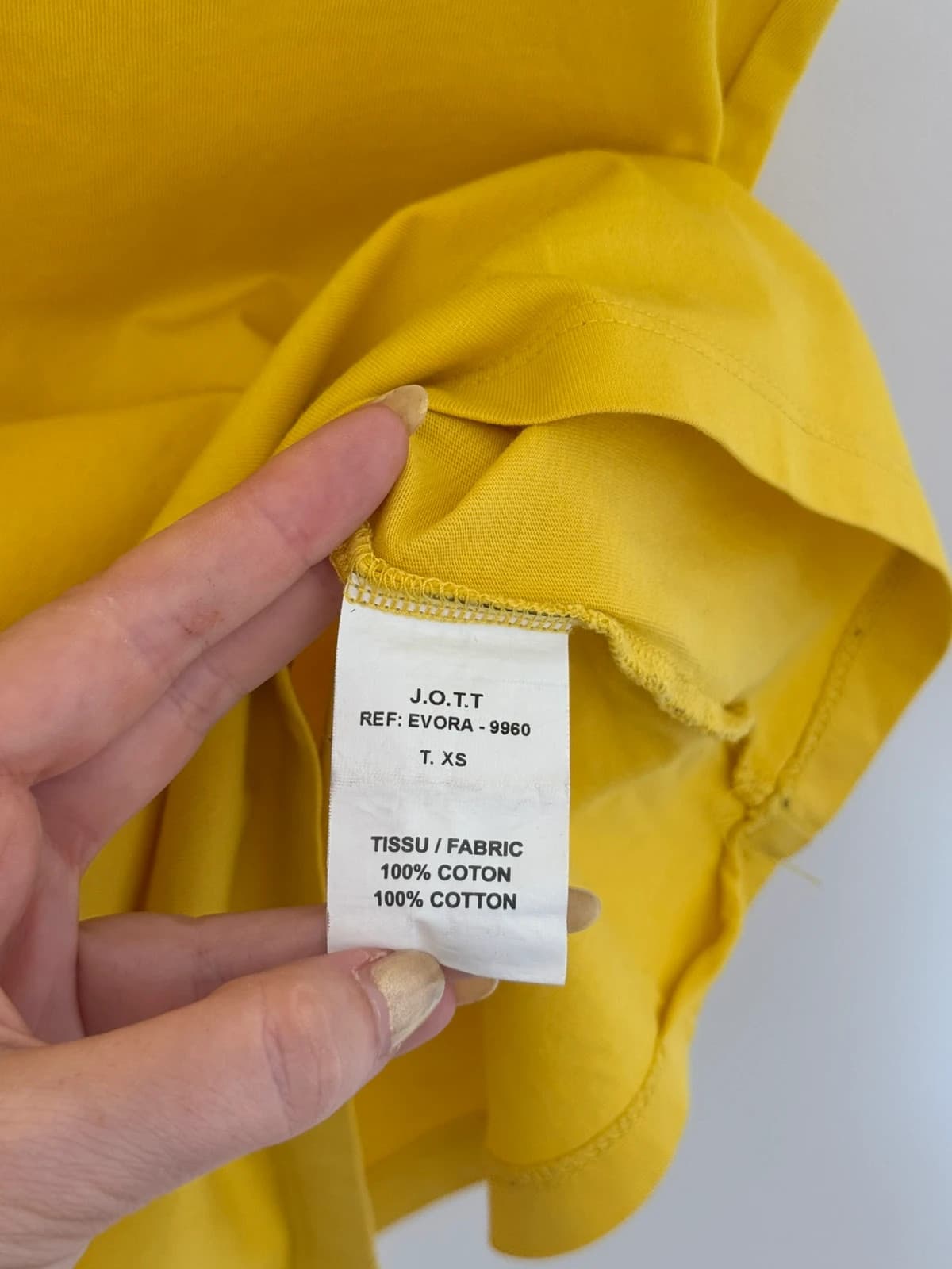 T-shirt col V JOTT Evora jaune taille XS - VG260563 - Photo 6/8