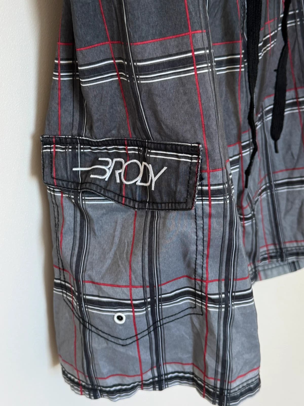 Boardshort-Badeshorts Brody grau kariert Größe 34/L - PP2603213 - Foto 3/9