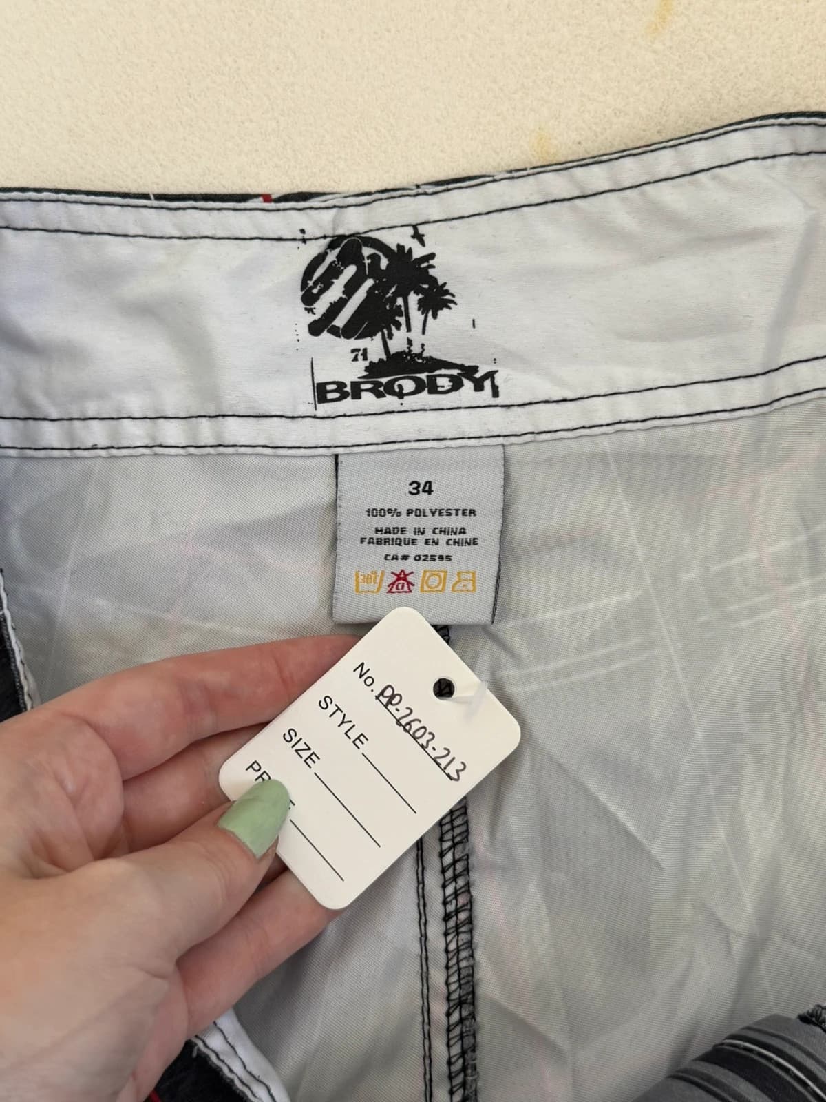 Boardshort-Badeshorts Brody grau kariert Größe 34/L - PP2603213 - Foto 6/9