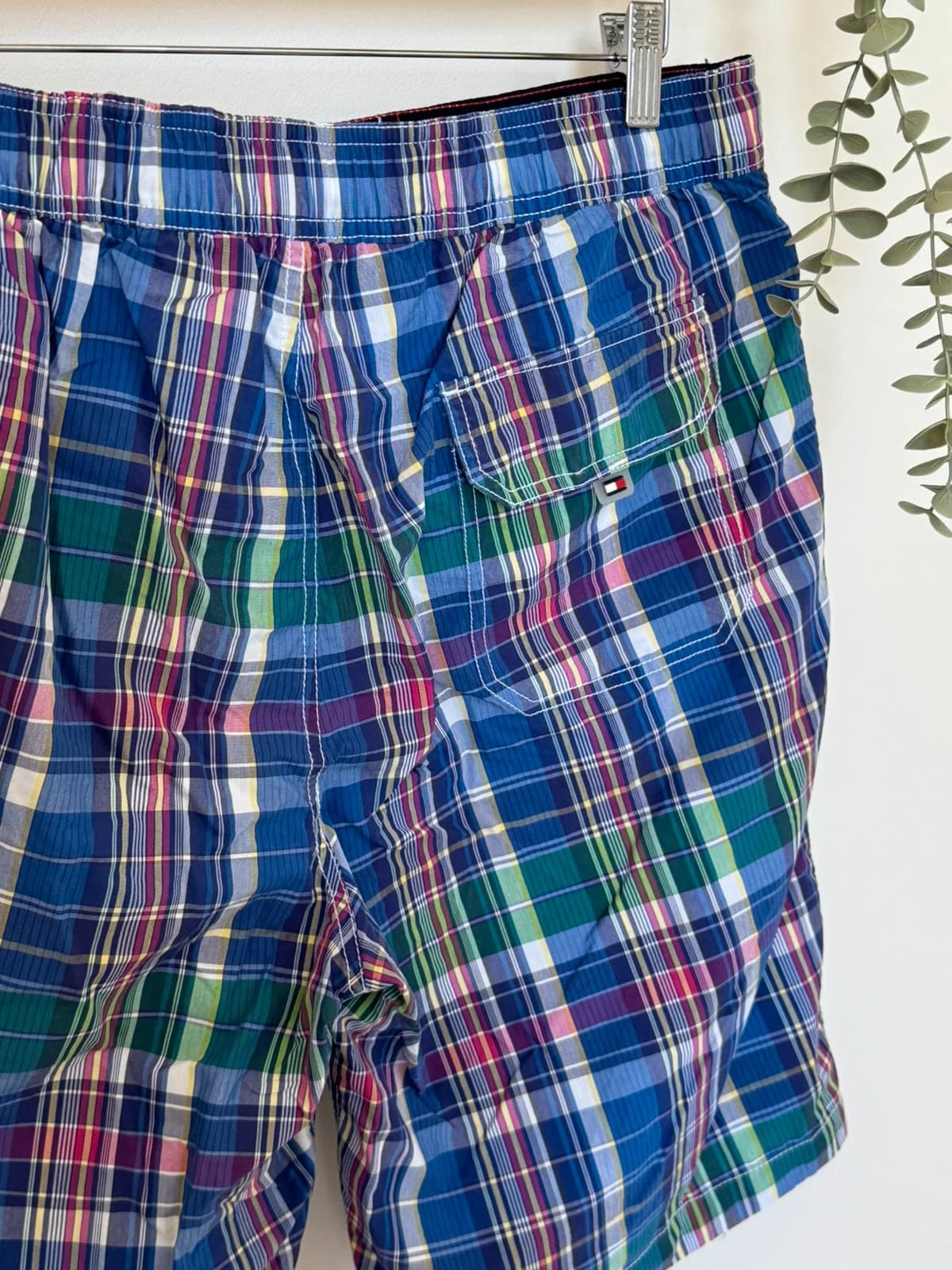 Short de bain Tommy Hilfiger à carreaux bleu violet taille 34/L - PP2603206 - Photo 9/12