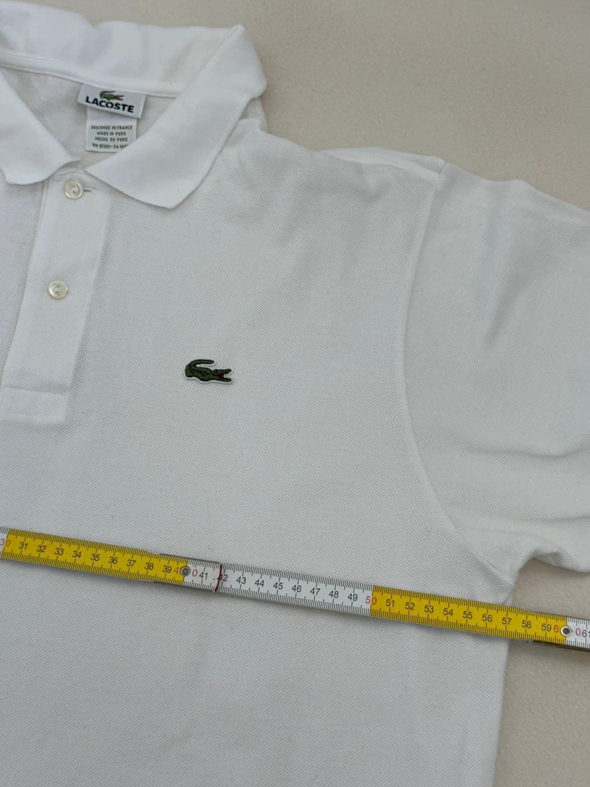Baltas Lacoste piké polo marškinėliai, dydis 6/XL - PP2603366 – nuotrauka 8/9