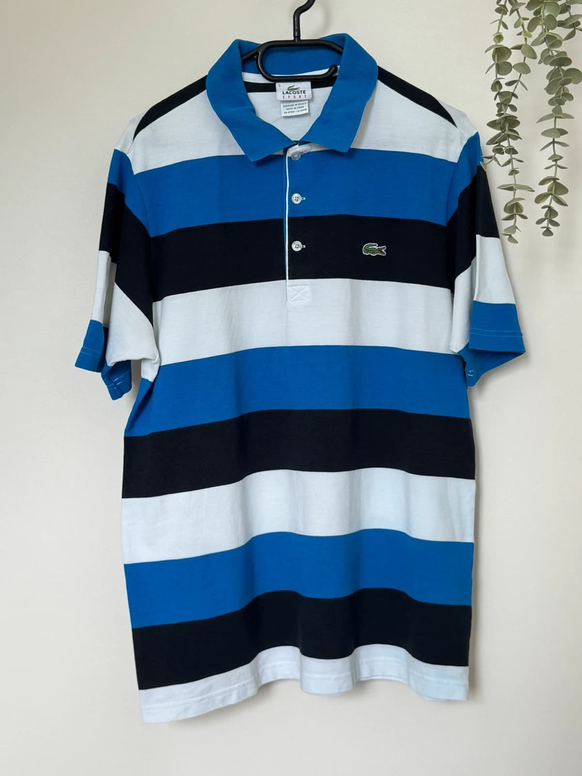 Πικέ πόλο Lacoste Sport ριγέ μπλε λευκό μαύρο, μέγεθος 5/L - PP2603289 - Φωτογραφία 2/9