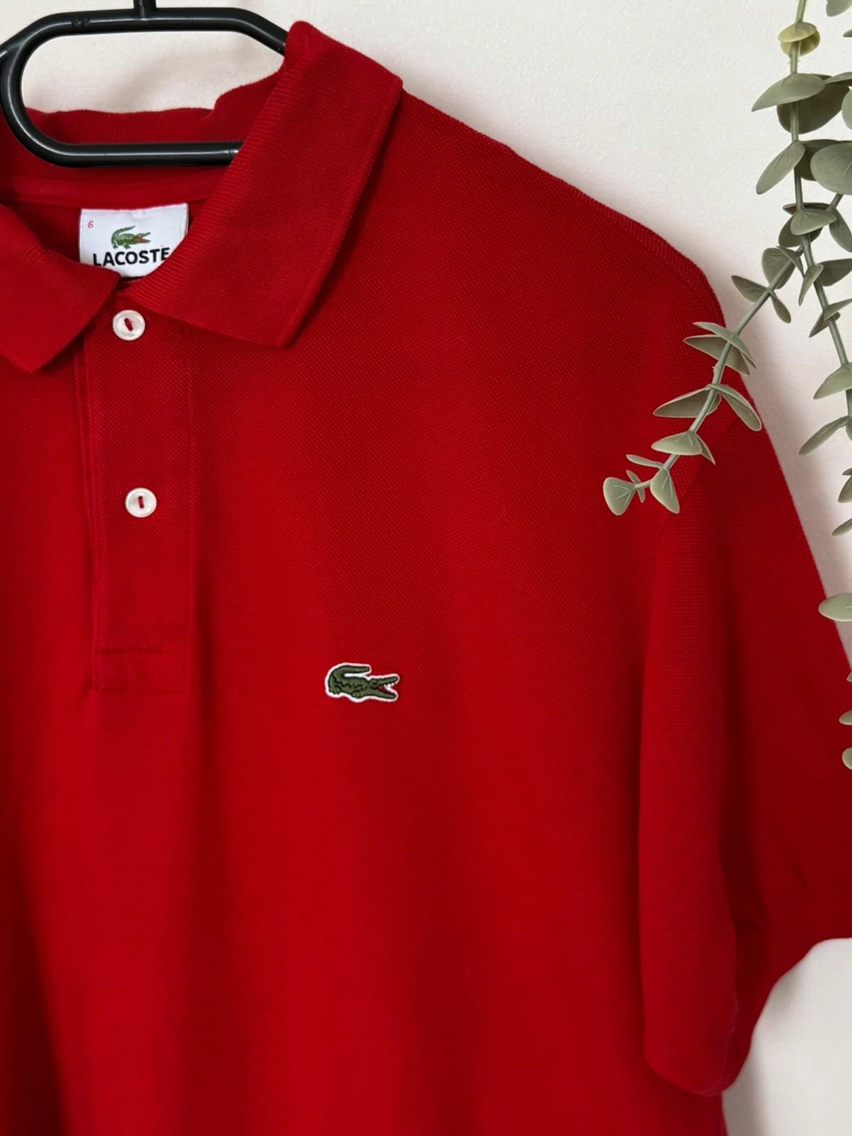 Lacoste red piqué polo classic fit logo size 6/XL - PP2603337 - Photo 3/8