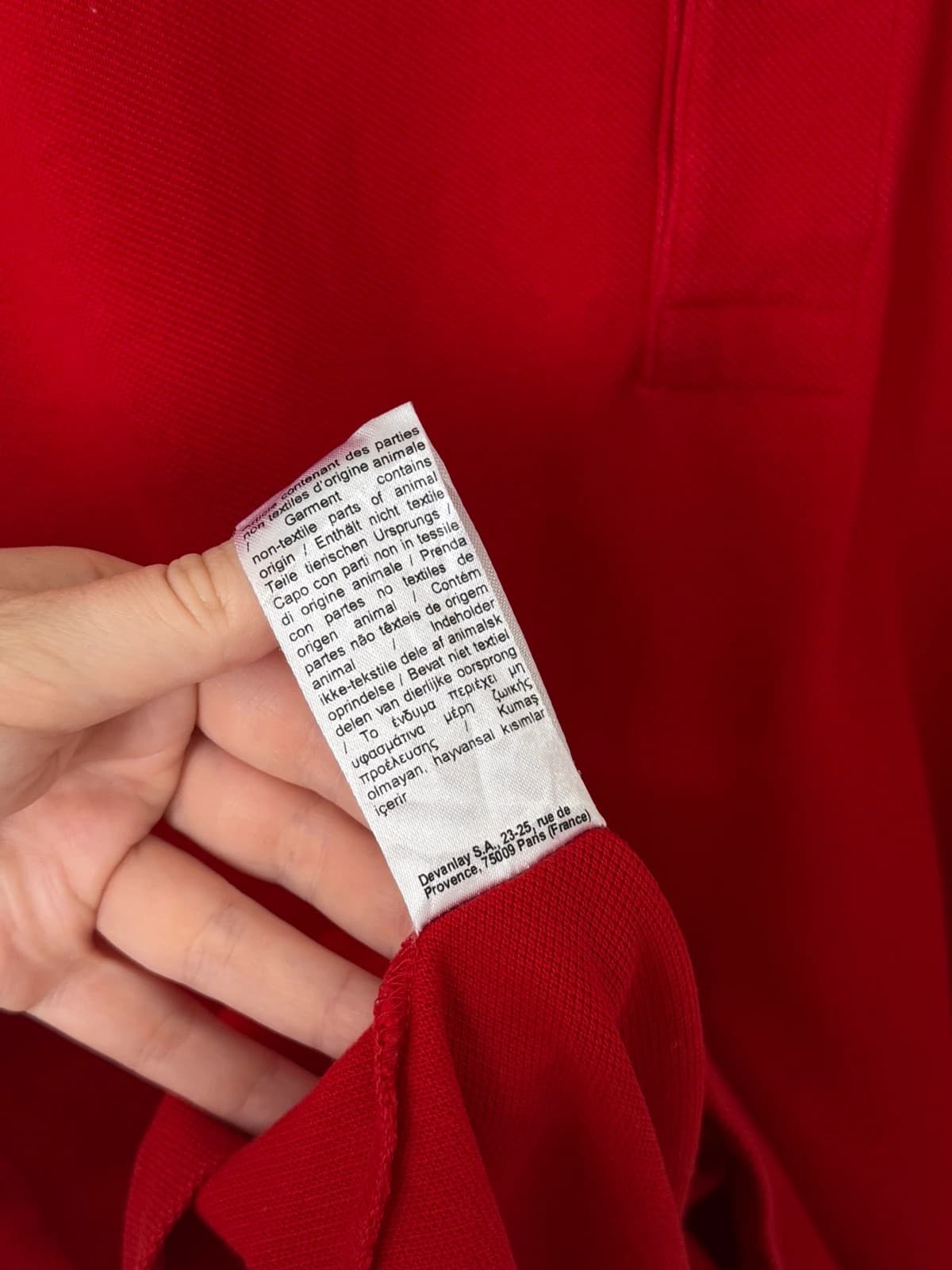 Lacoste red piqué polo classic fit logo size 6/XL - PP2603337 - Photo 6/8