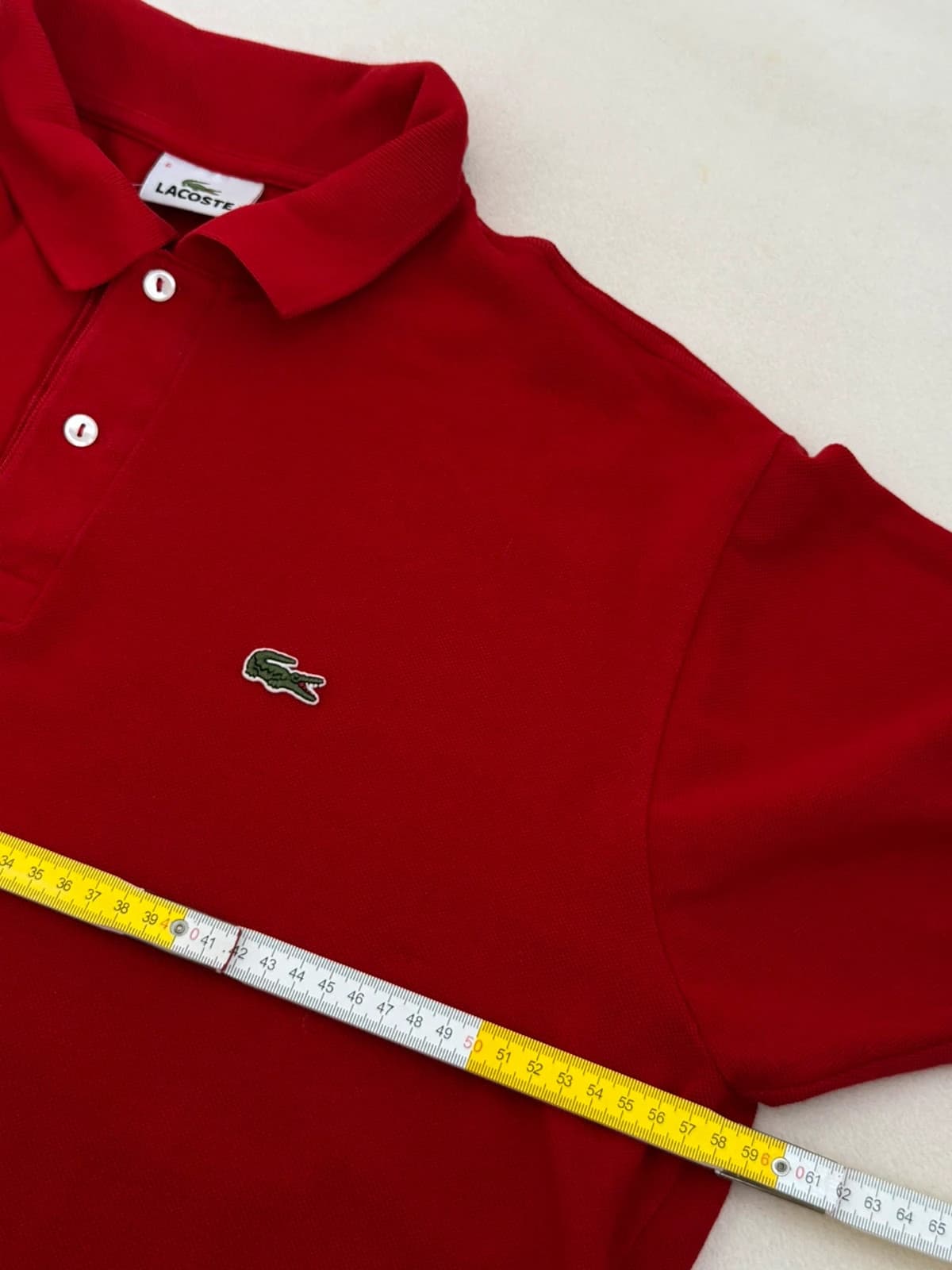 Lacoste red piqué polo classic fit logo size 6/XL - PP2603337 - Photo 7/8