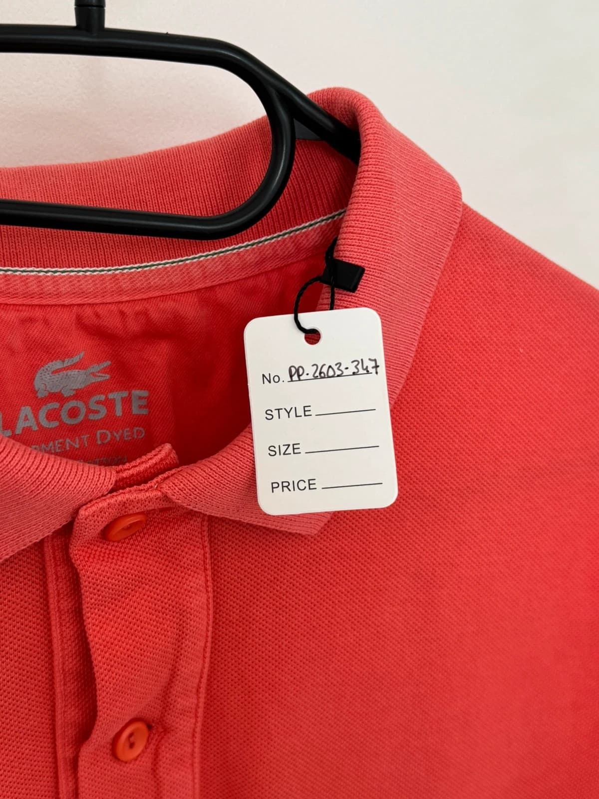 Polo piqué Lacoste slim fit ružičasto fluo koraljna veličina 6/XL - PP2603347 - Fotografija 5/10