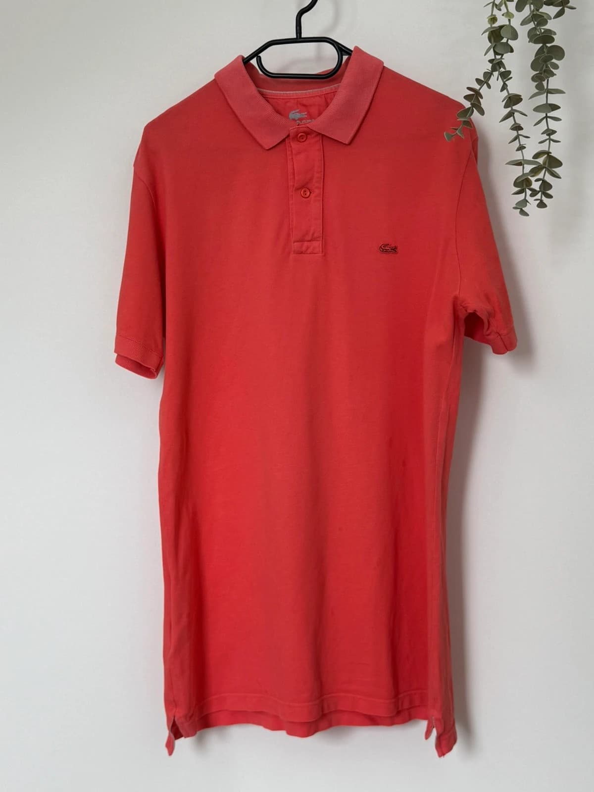 Polo piqué Lacoste slim fit ružičasto fluo koraljna veličina 6/XL - PP2603347 - Fotografija 2/10