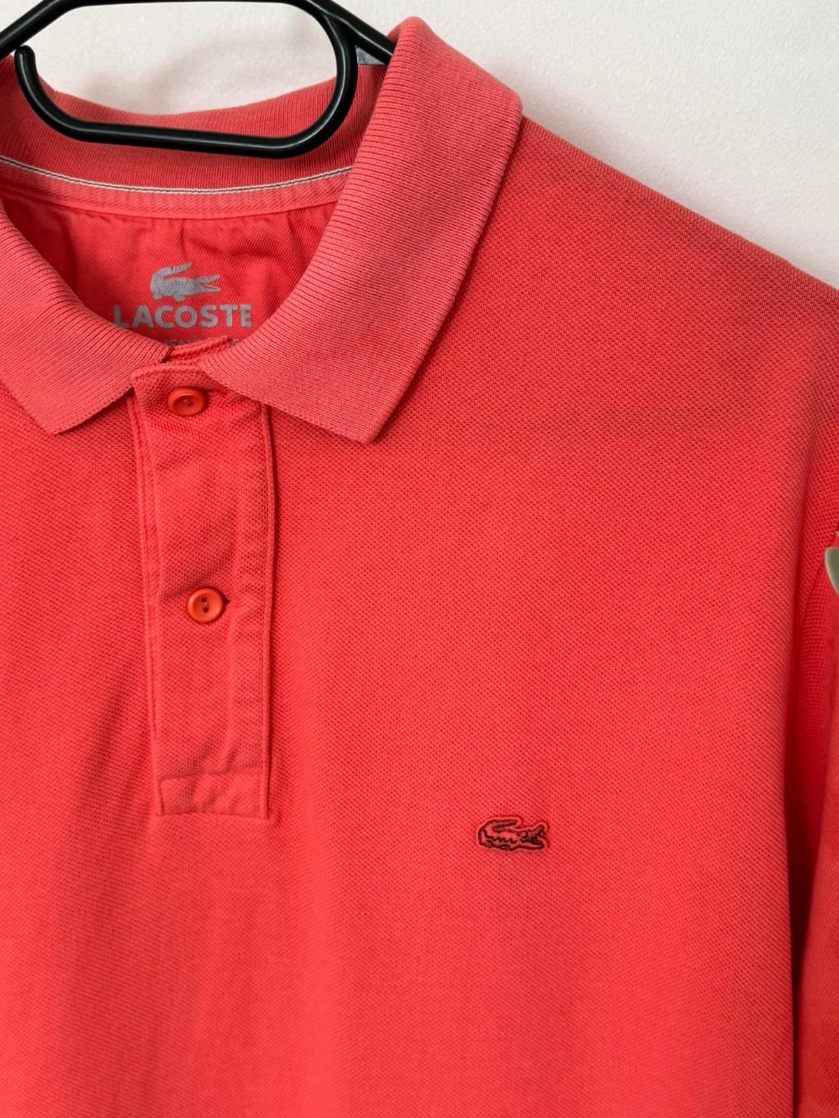 Polo piqué Lacoste slim fit ružičasto fluo koraljna veličina 6/XL - PP2603347 - Fotografija 6/10